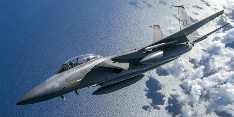 F-15 airplane in the sky